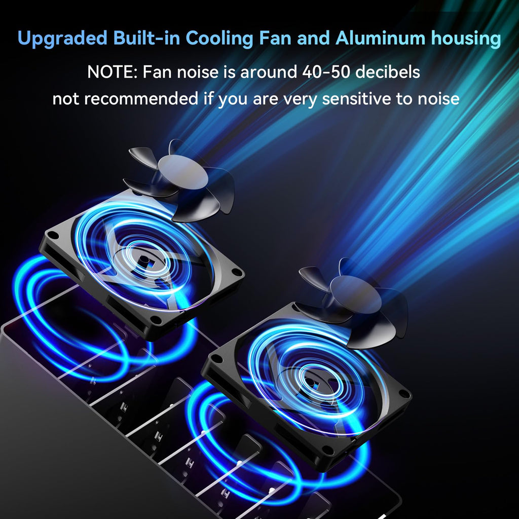 Aluminum 8 Bay Hard Drive Enclosure with Cooling Fan Q299916