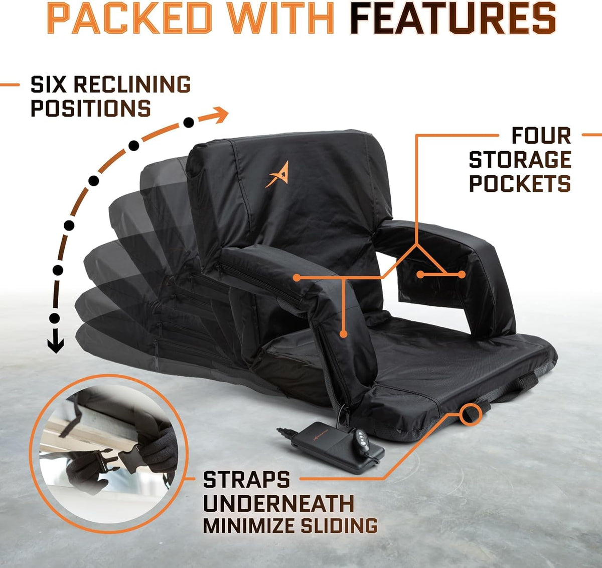 Heated Stadium Seats for Bleachers with Back Support K41037