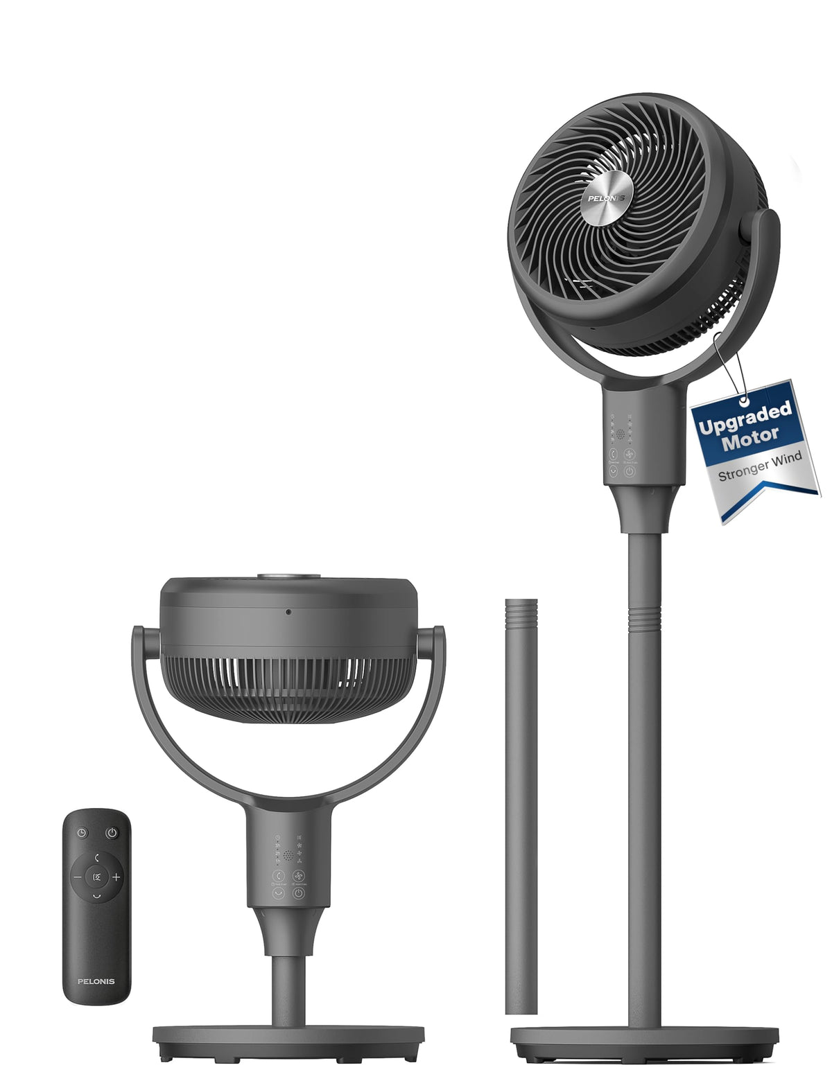 Grey Air Circulator Fan with Remote I955513