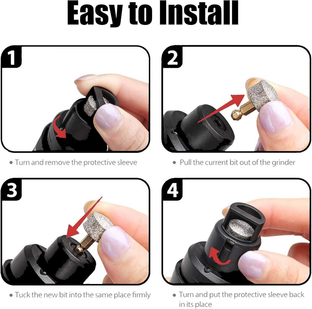 3 Speed Silent Rechargeable Pet Nail Grinder with 2 LED Lights W313
