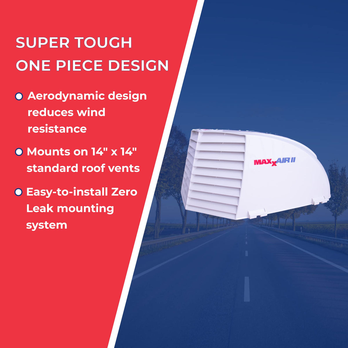 White RV Roof Vent Cover I794