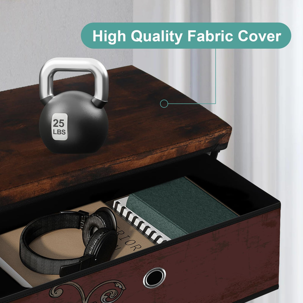 3 Drawer Fabric Nightstand P926