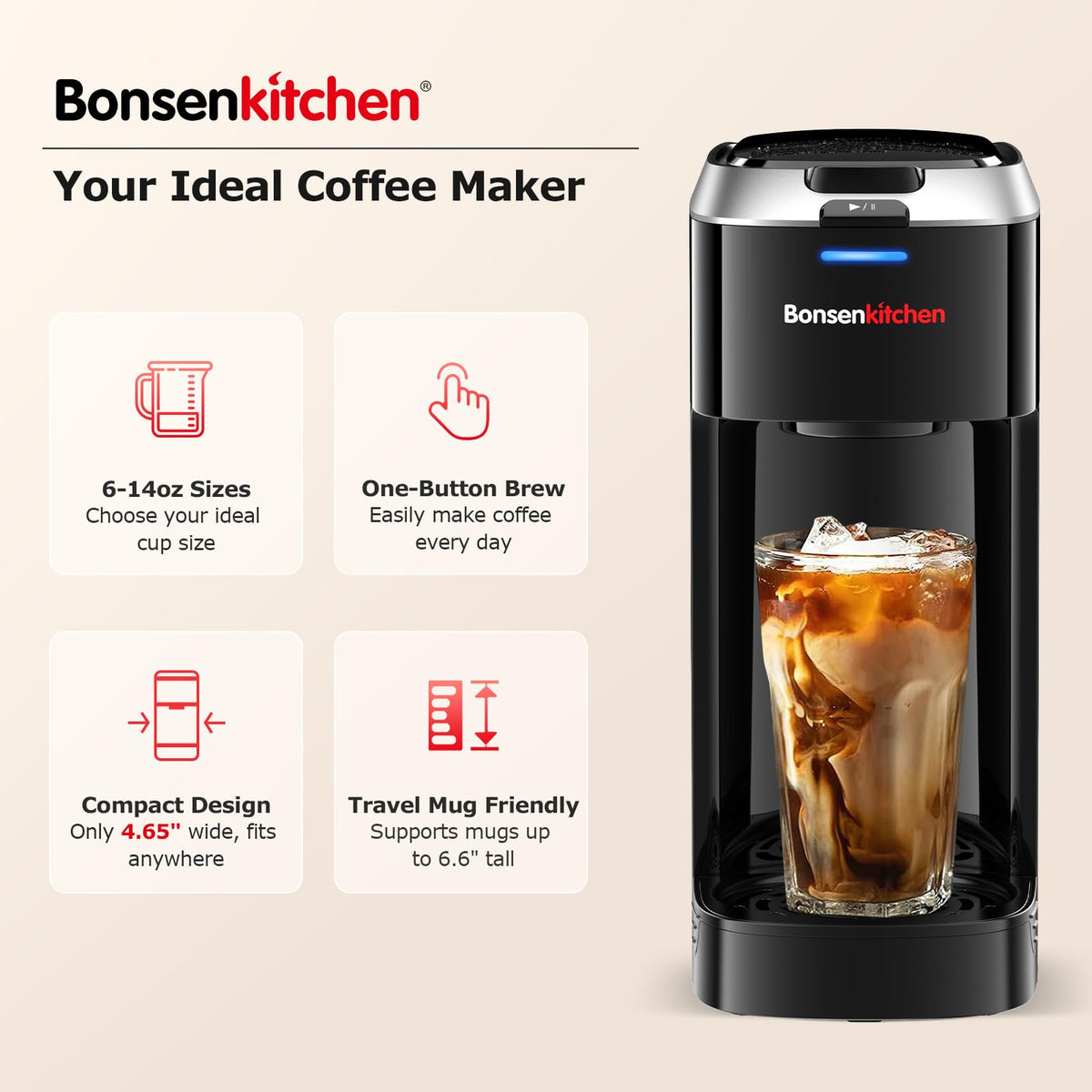 2-in-1 Single Serve Coffee Maker X6250
