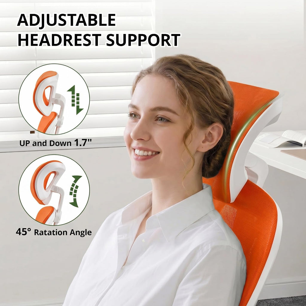 Ergonomic Breathable Mesh Office Chair with Flip-Up Arms W186