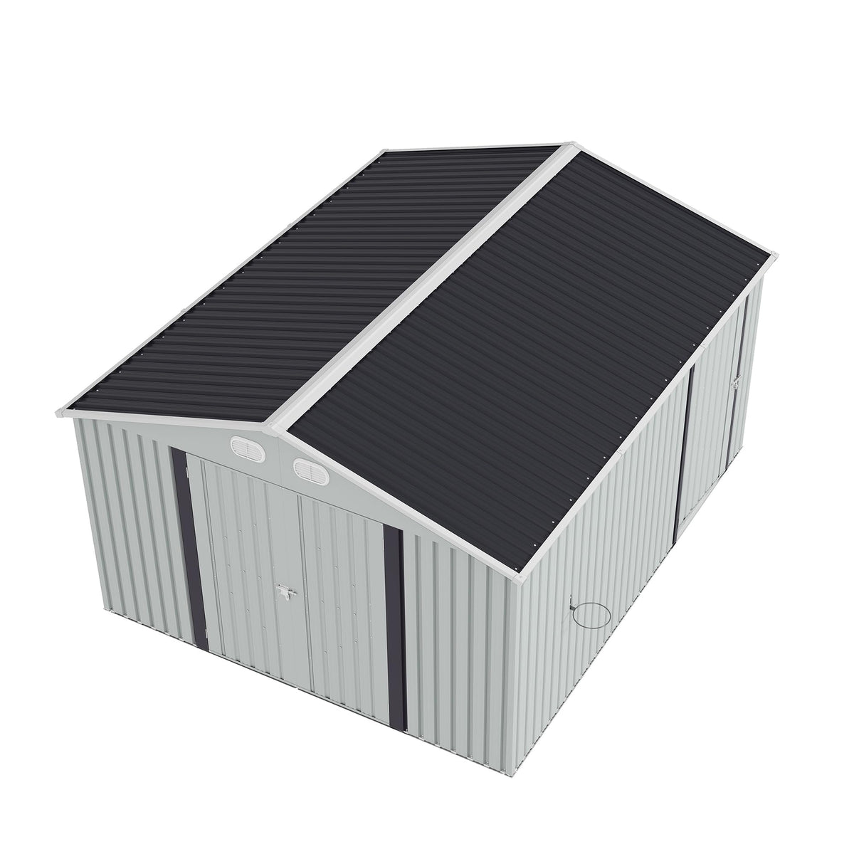 10x12 FT White Metal Storage Shed G105738