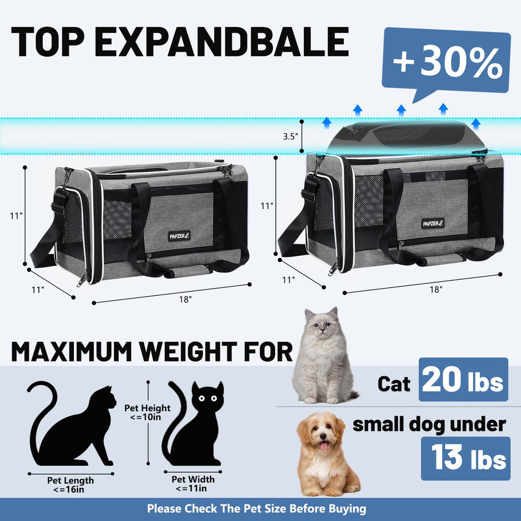 Top-Expandable Cat Carrier 18x11x11 O34661