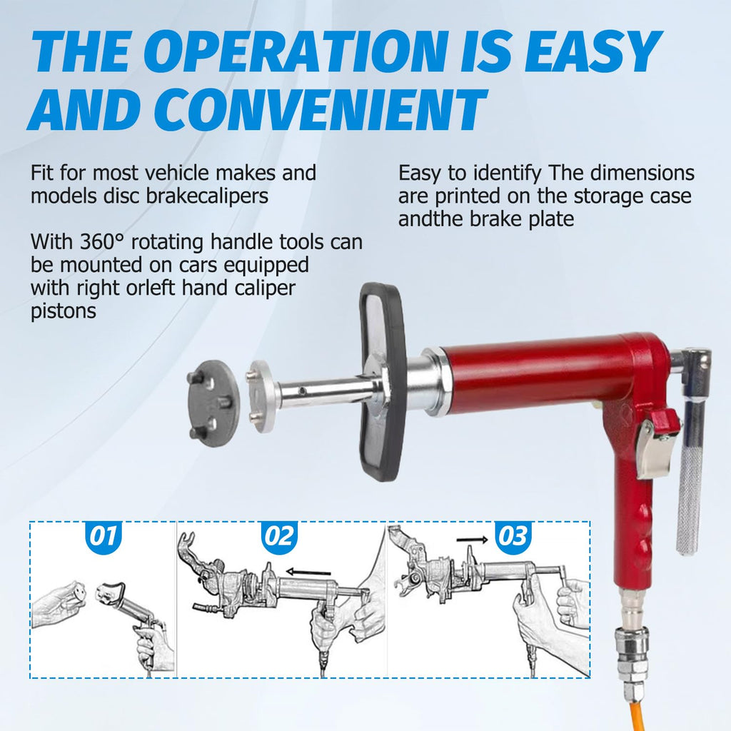 28-Piece Heavy Duty Pneumatic Brake Caliper Compression Tool Set with 23 Adapters S855444