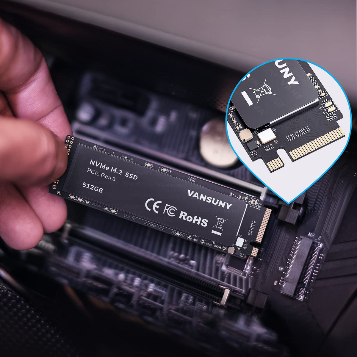 512GB NVMe M.2 Internal Solid State Drive PCIe 3.0 TLC 3D NAND 2280 J823