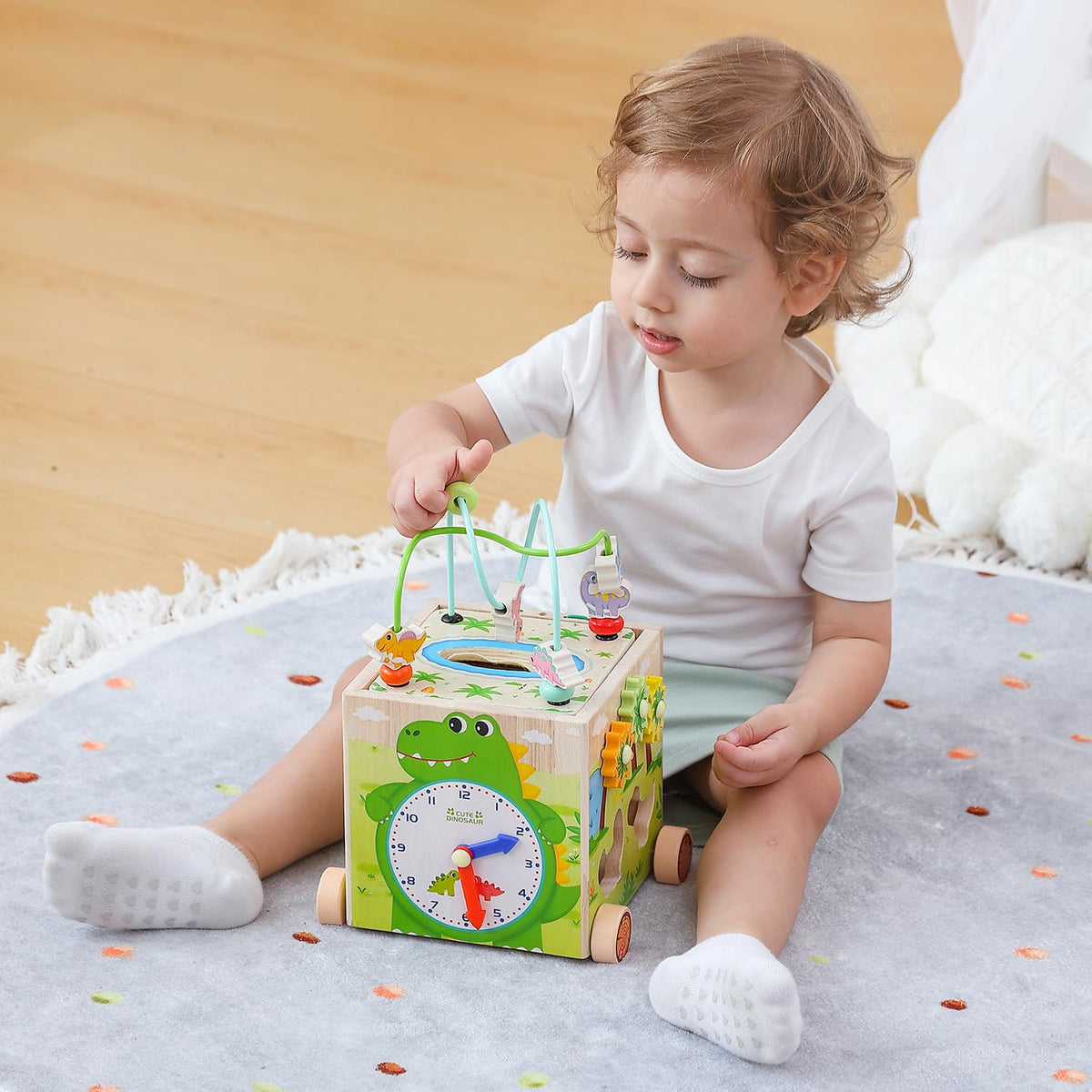 Montessori Wooden Activity Cube Toys G317