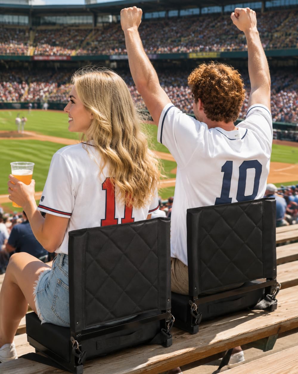 Stadium Seat with Back Support Black C94142