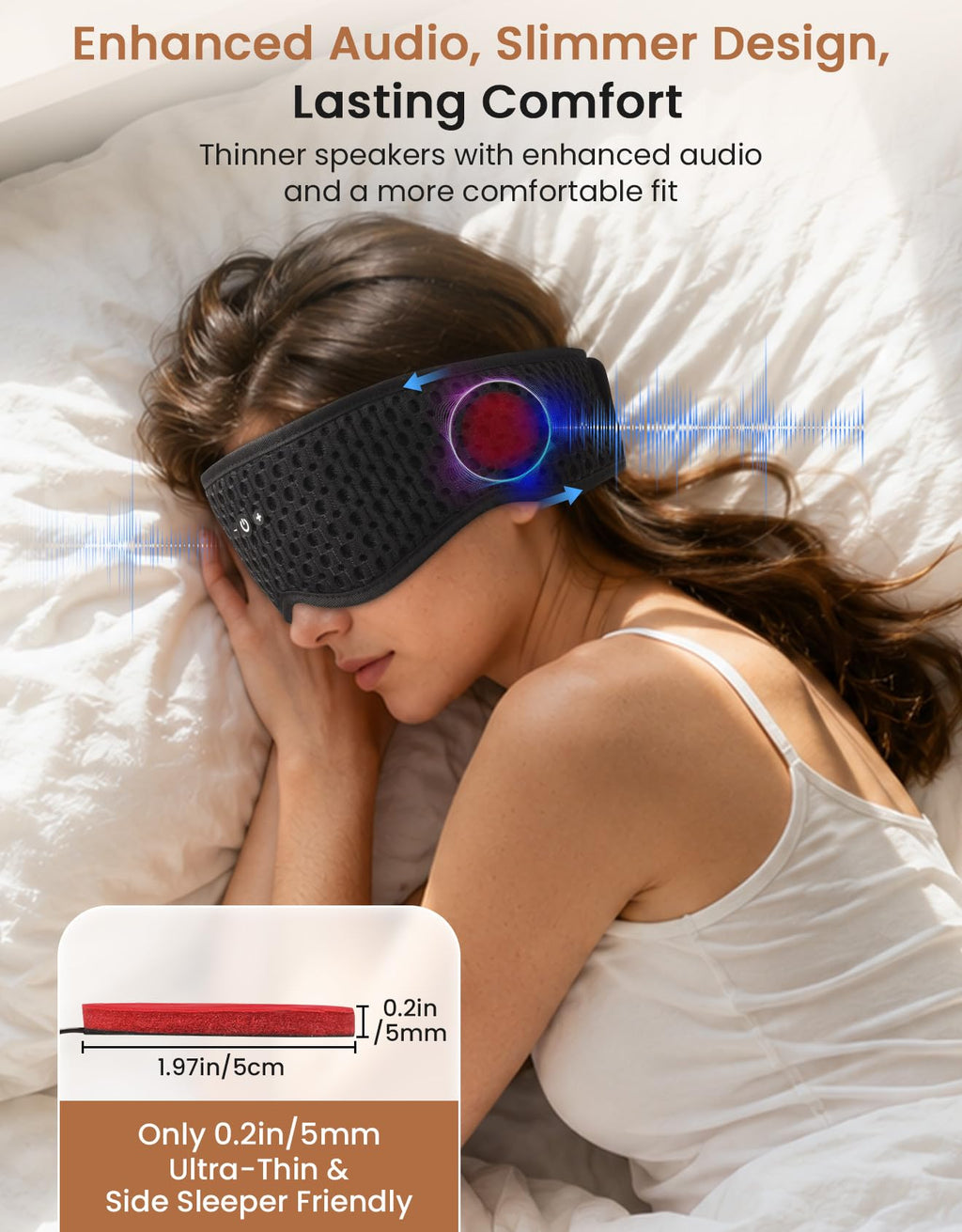 Bluetooth Sleep Mask with Adjustable Speakers P8013