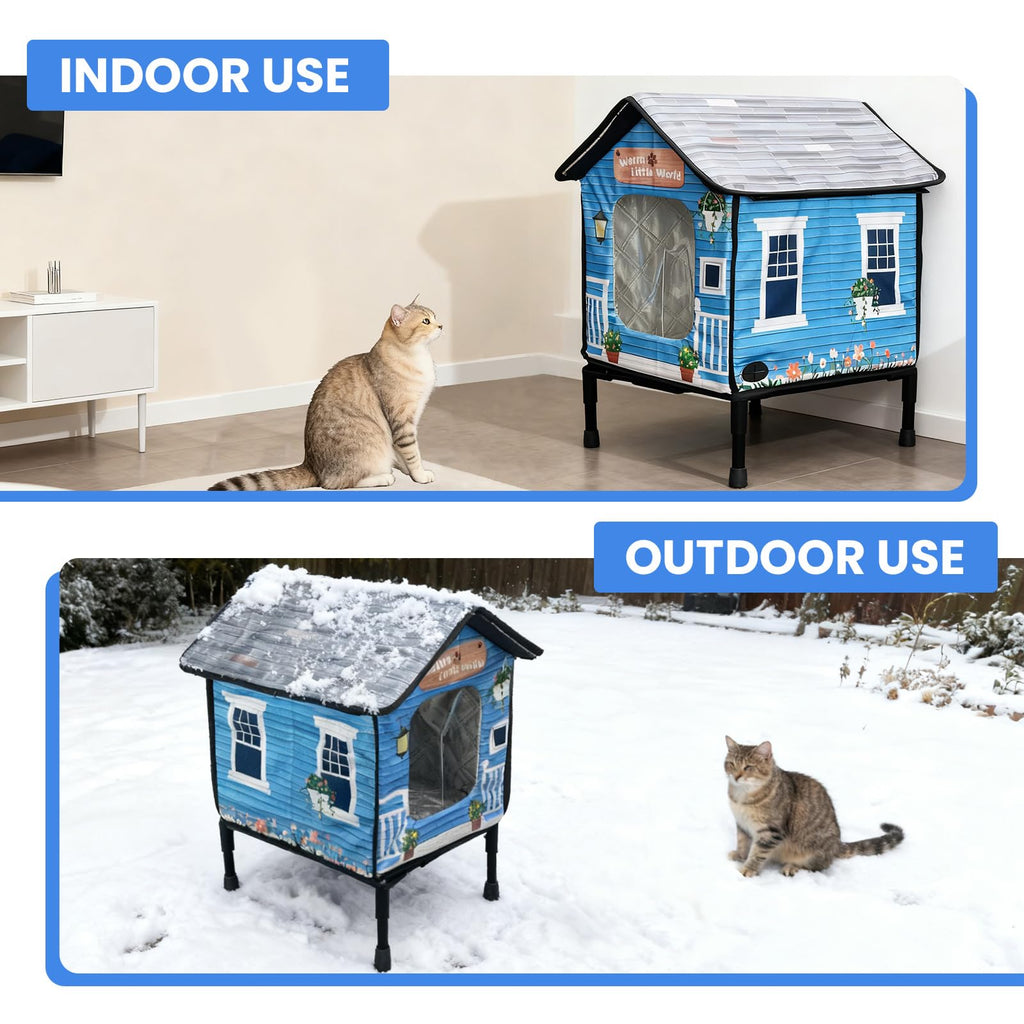 Heated Cat House with Dual Escape Doors G433438