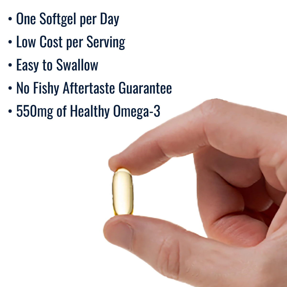 Omega-3 Fish Oil 550mg 120 Servings Wild Caught Alaska Pollock Triglyceride Form W8802