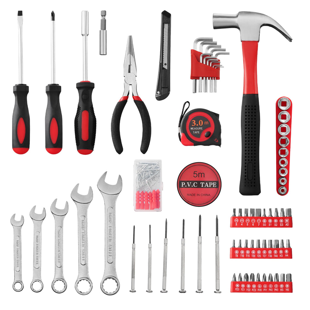 146-Piece Household Tool Kit with Storage ToolBox K7123
