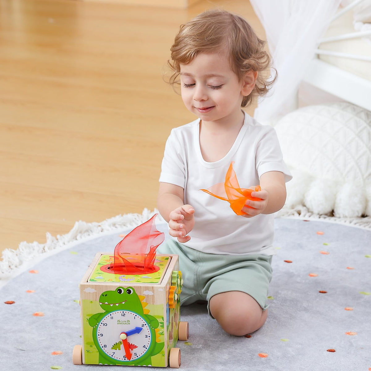 Montessori Wooden Activity Cube Toys G317