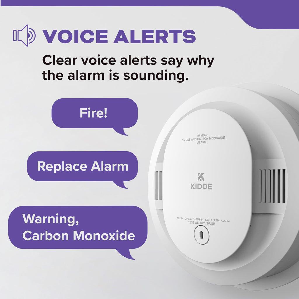 Hardwired Smoke & Carbon Monoxide Detector, 10-Year Battery Backup, 4 Pack S290414
