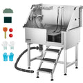 38 Inch Stainless Steel Dog Washing Station with Hot & Cold Faucet T7547