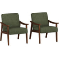 Dark Green Corduroy Accent Chairs Set of 2 Y136035