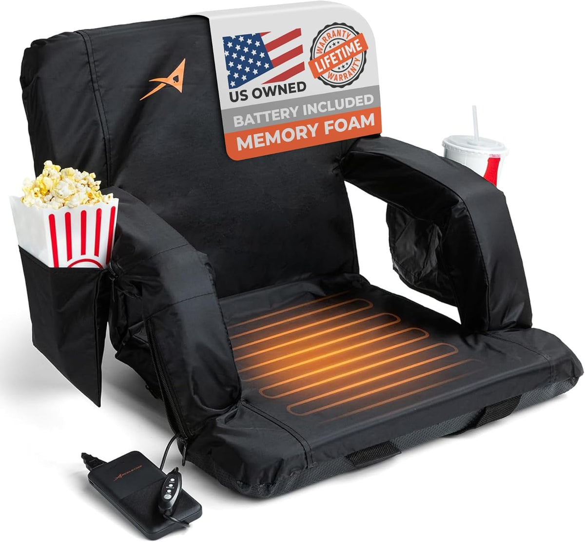 Heated Stadium Seats for Bleachers with Back Support K41037