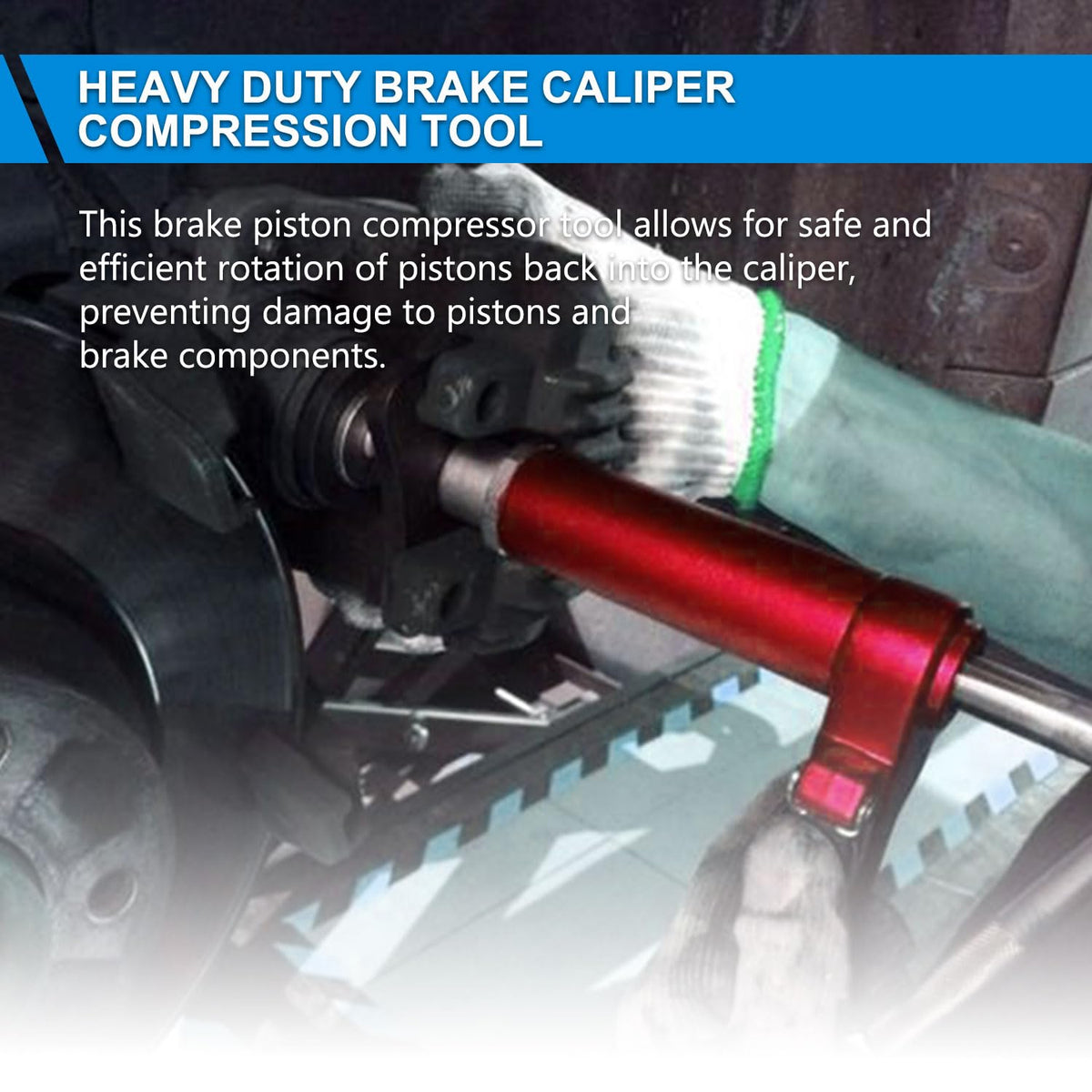 28-Piece Heavy Duty Pneumatic Brake Caliper Compression Tool Set with 23 Adapters S855444