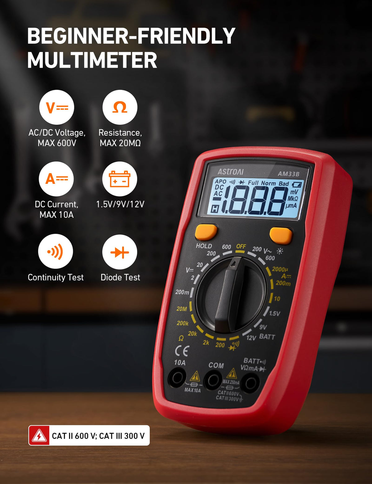 Electrical Test Kit with Digital Multimeter and Voltage Tester E3674