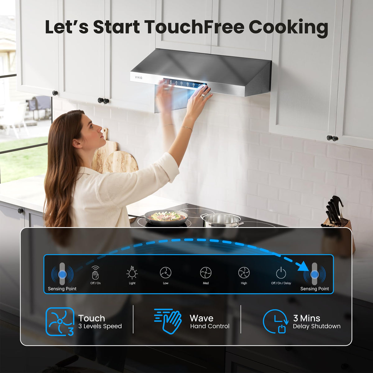 30 Inch Under Cabinet Range Hood 900 CFM Dual Motor B964