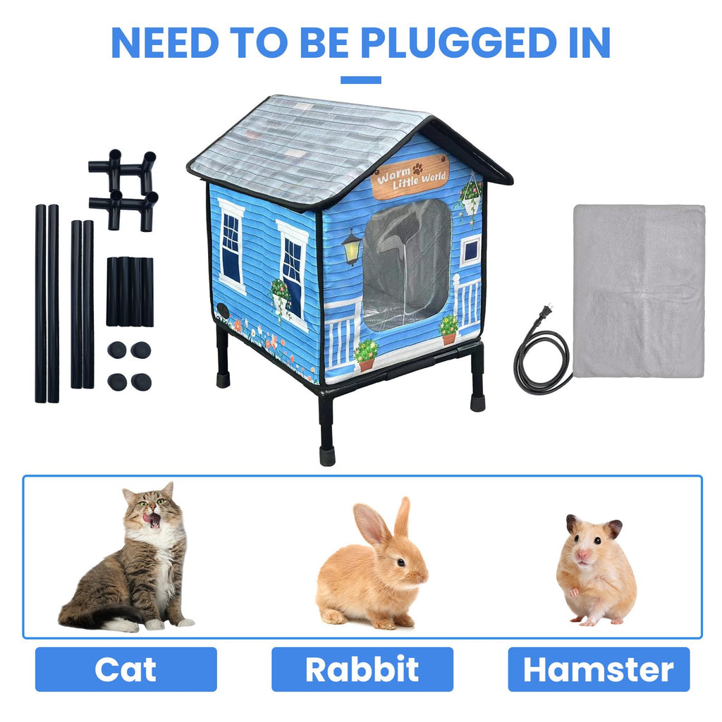 Heated Cat House with Dual Escape Doors G433438
