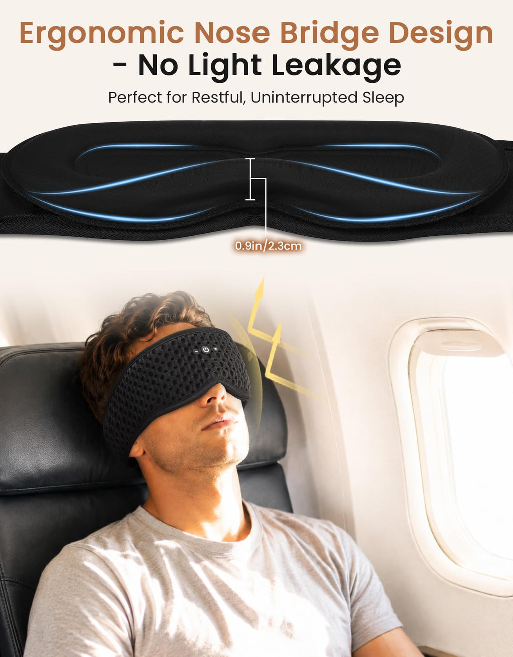 Bluetooth Sleep Mask with Adjustable Speakers P8013