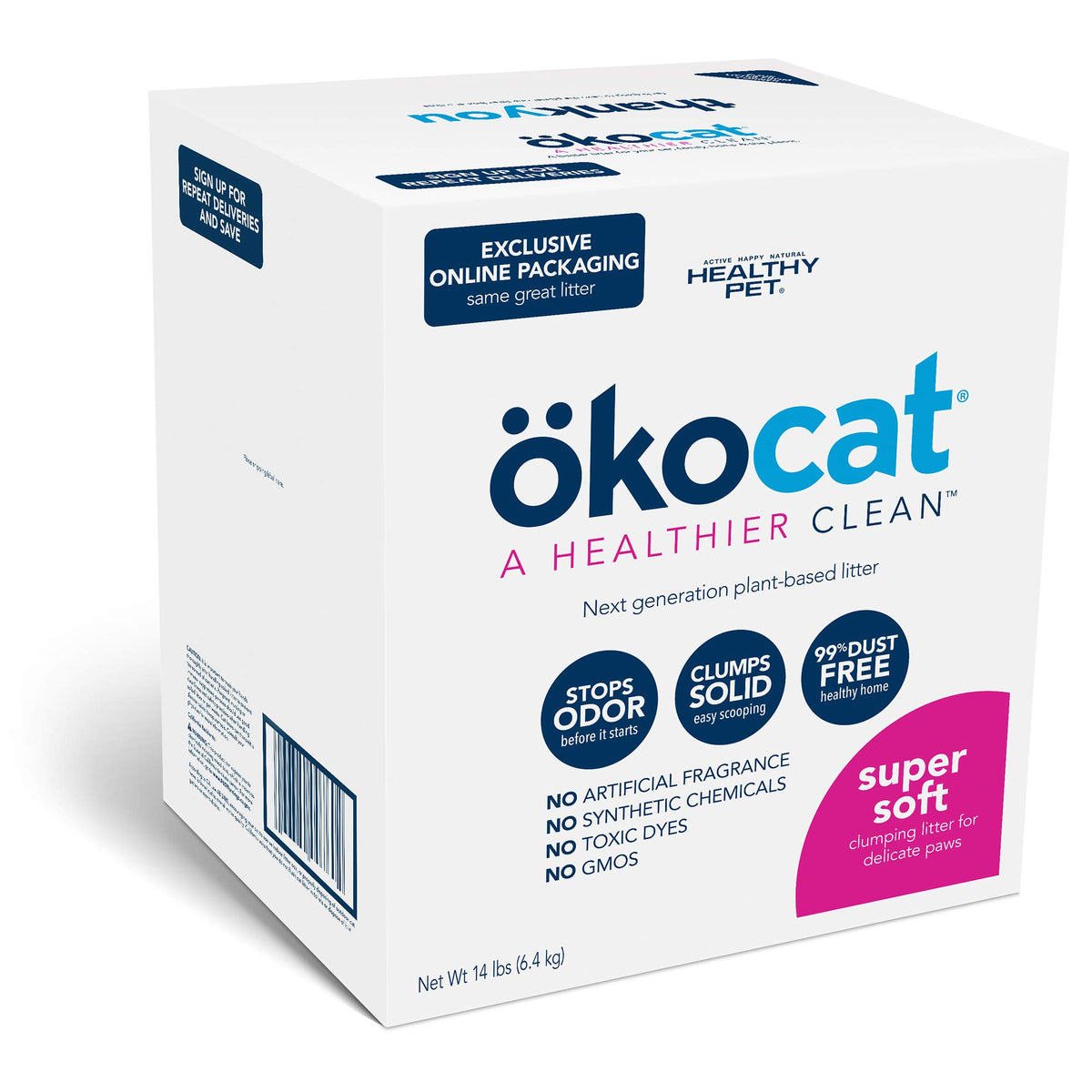 Super Soft Wood Clumping Cat Litter, Unscented, 14 pounds H805273