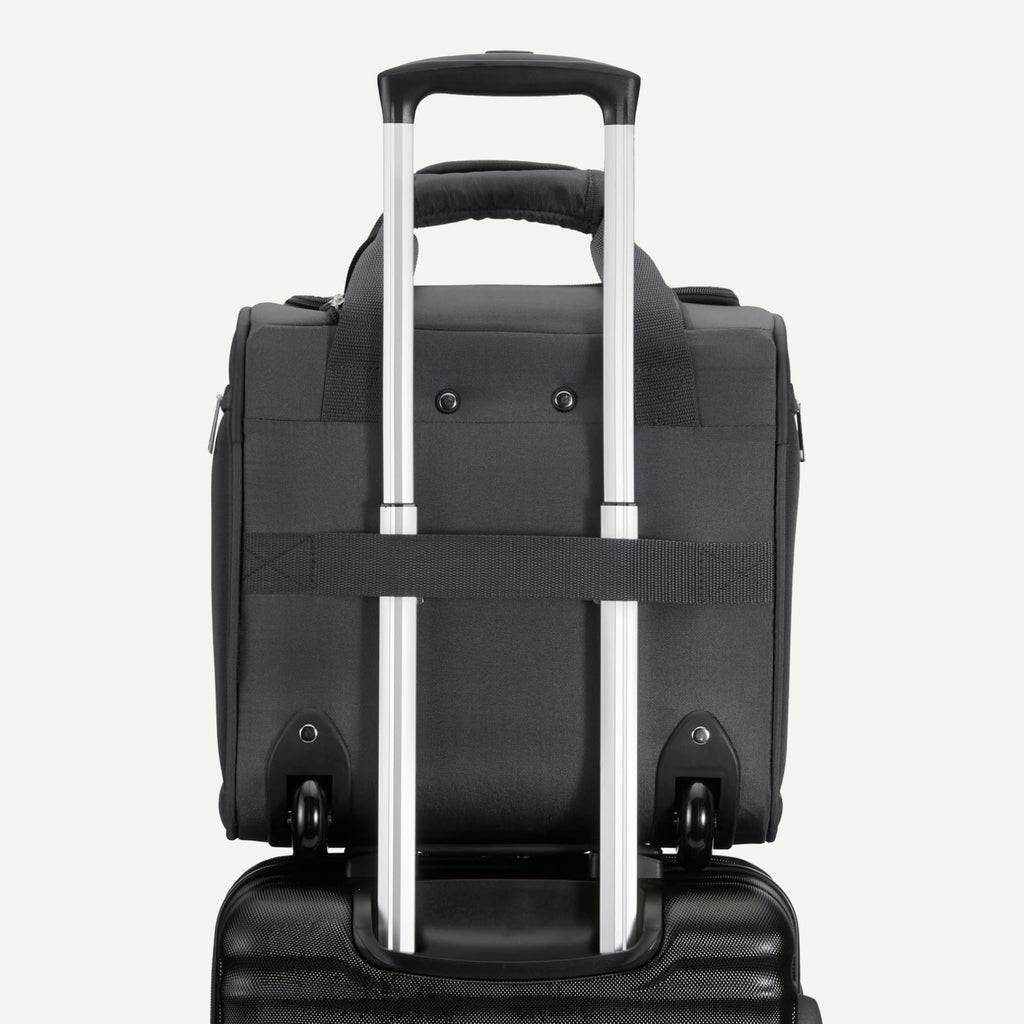 Underseat Carry-On Luggage with Wheels and Handle, 14" Rolling Travel Bag, Black M653727