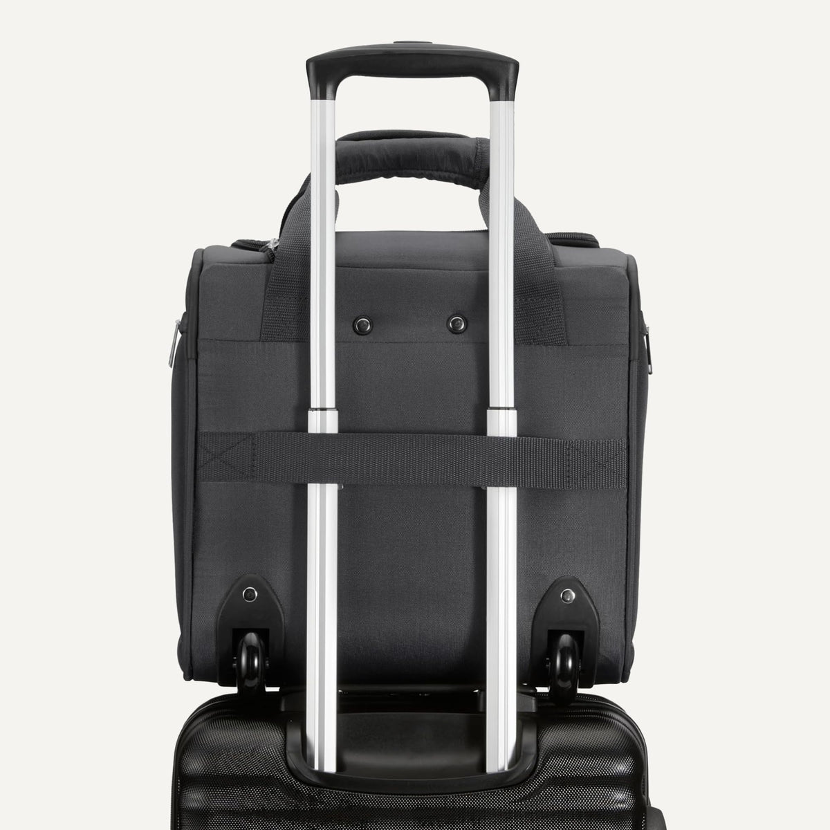 Underseat Carry-On Luggage with Wheels and Handle, 14" Rolling Travel Bag, Black M653727