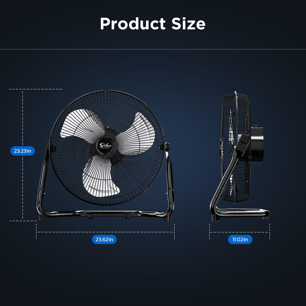 20 Inch 3-Speed Metal Industrial Floor Fan O50062