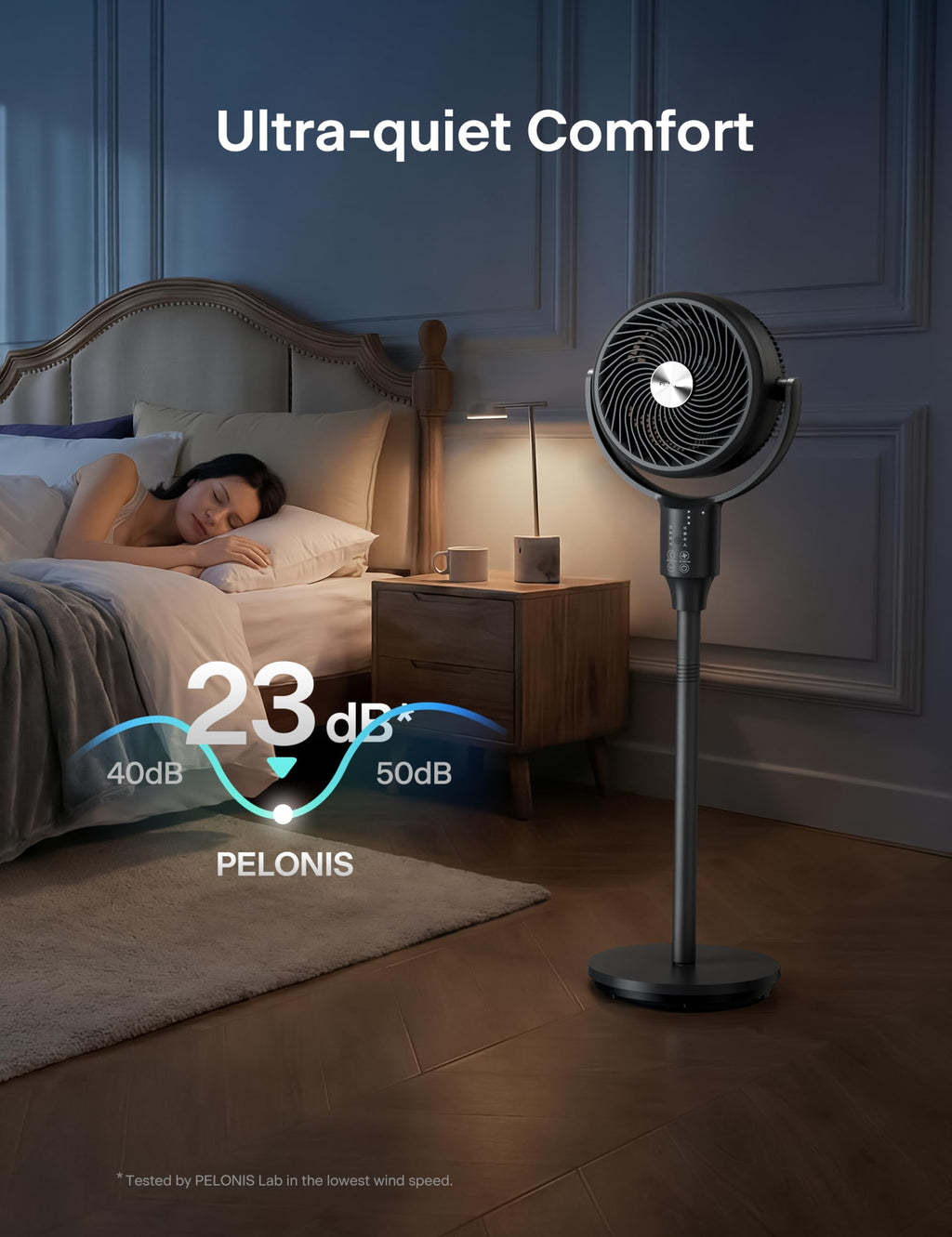Grey Air Circulator Fan with Remote I955513