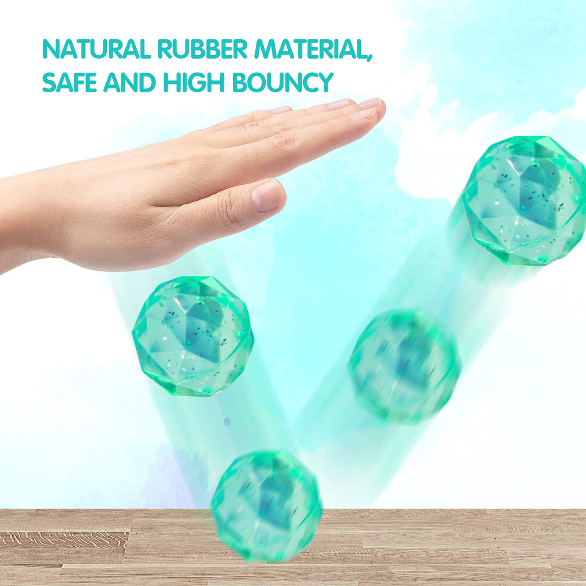 24 Pieces Bouncy Balls 32mm 6 Styles O8590