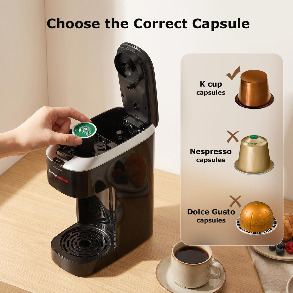2-in-1 Single Serve Coffee Maker X6250