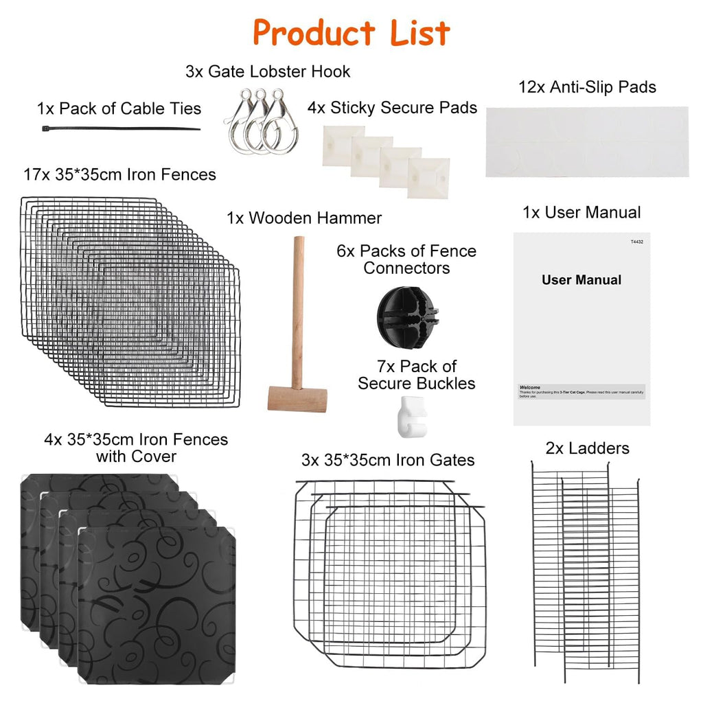 3-Tier Cat Cage L179