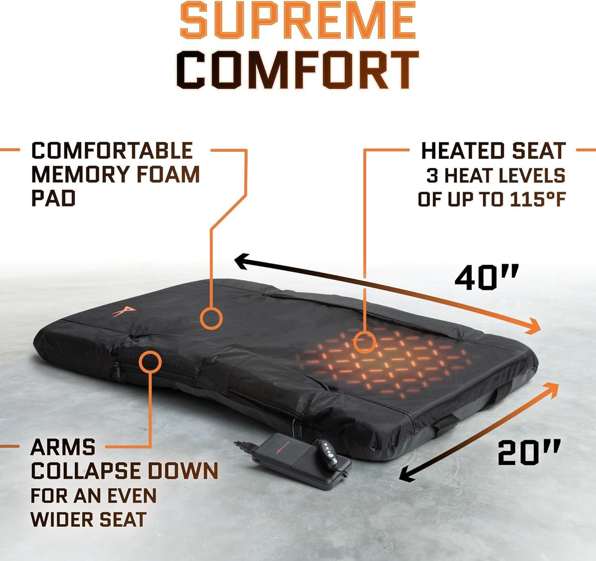 Heated Stadium Seats for Bleachers with Back Support K41037