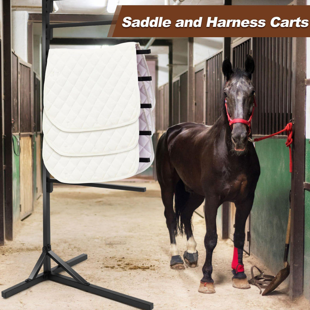 8-Tier Saddle Pad Rack with Stand U668659