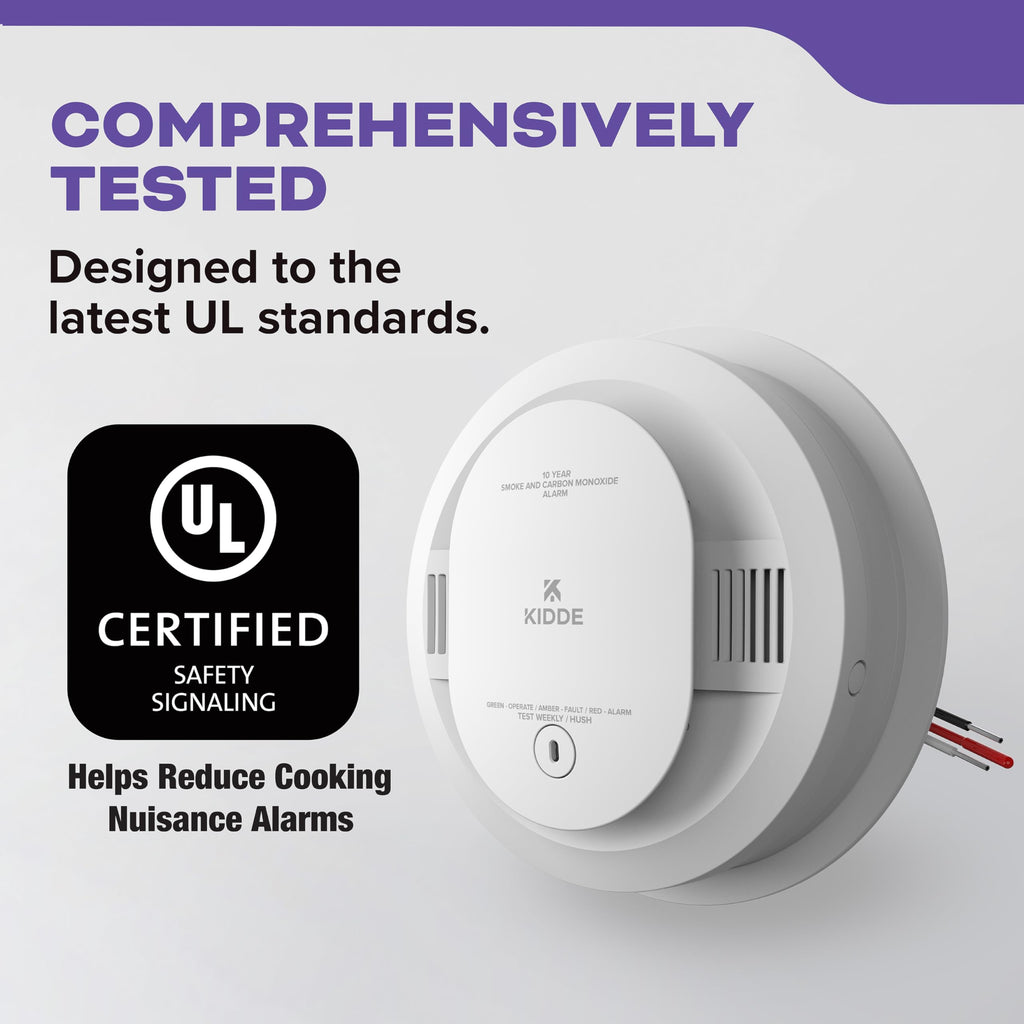 Hardwired Smoke & Carbon Monoxide Detector, 10-Year Battery Backup, 4 Pack S290414