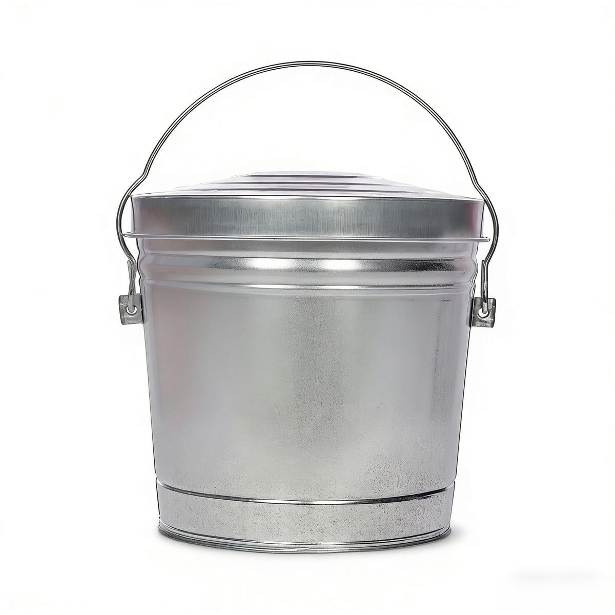 6 Gallon Galvanized Steel Storage Can with Locking Lid F2462