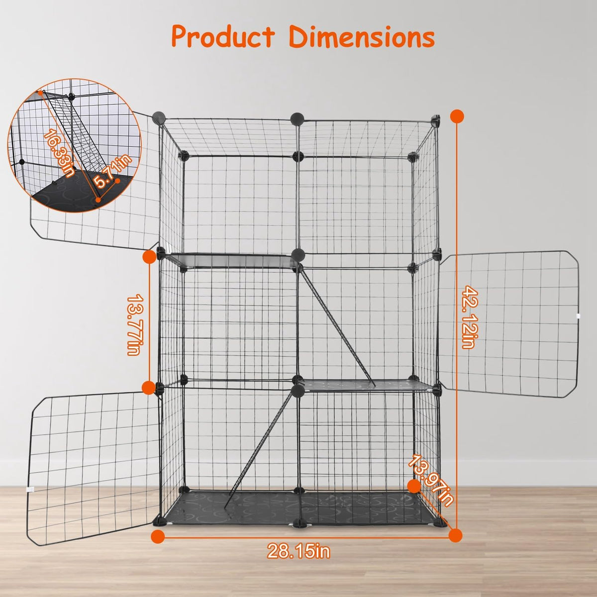 3-Tier Cat Cage L179