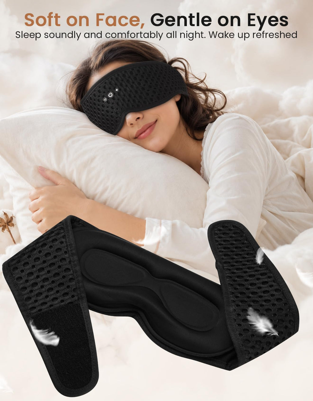 Bluetooth Sleep Mask with Adjustable Speakers P8013