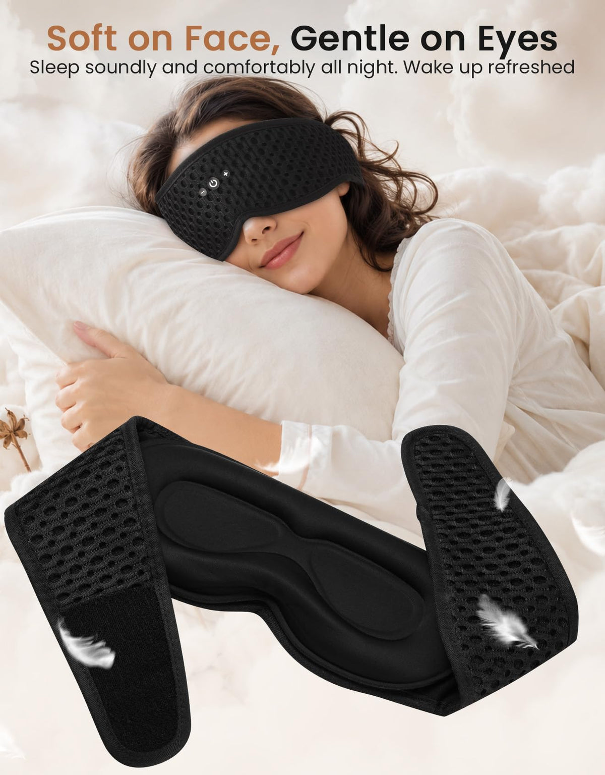 Bluetooth Sleep Mask with Adjustable Speakers P8013