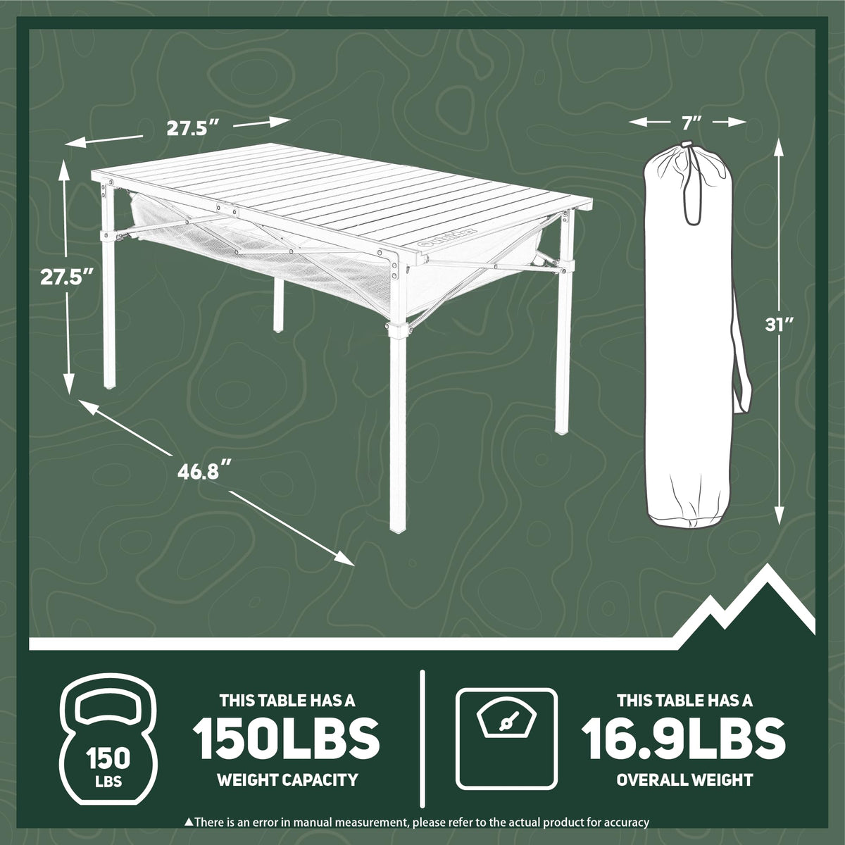 Portable Aluminum Camping Table Z968330