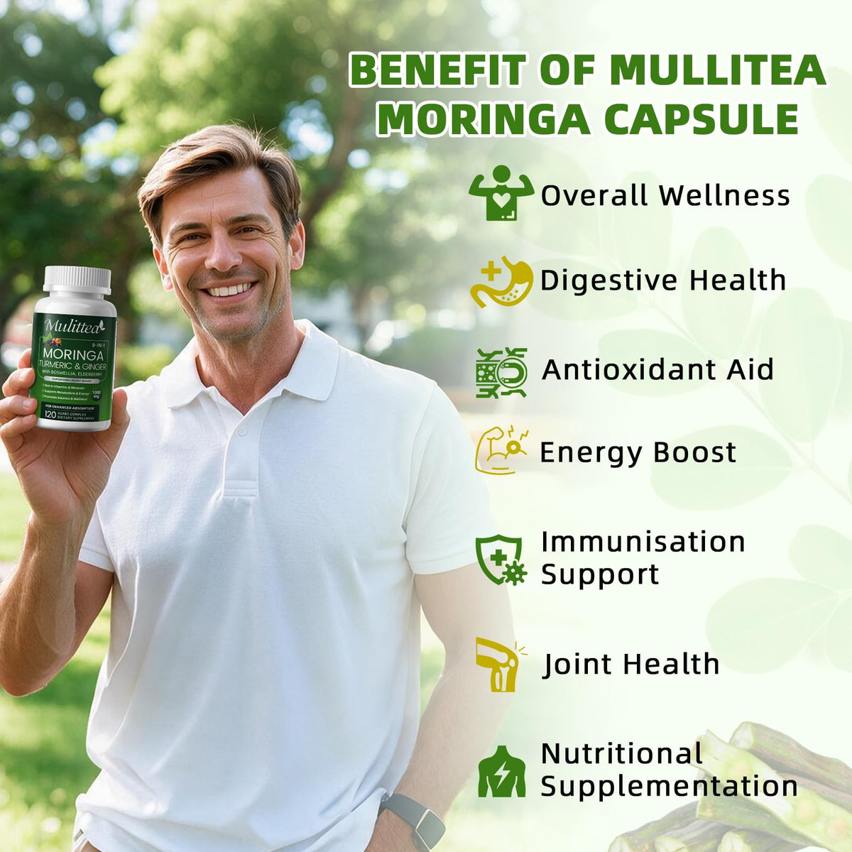 Moringa Capsules 1000mg with Ashwagandha & Turmeric Q278382