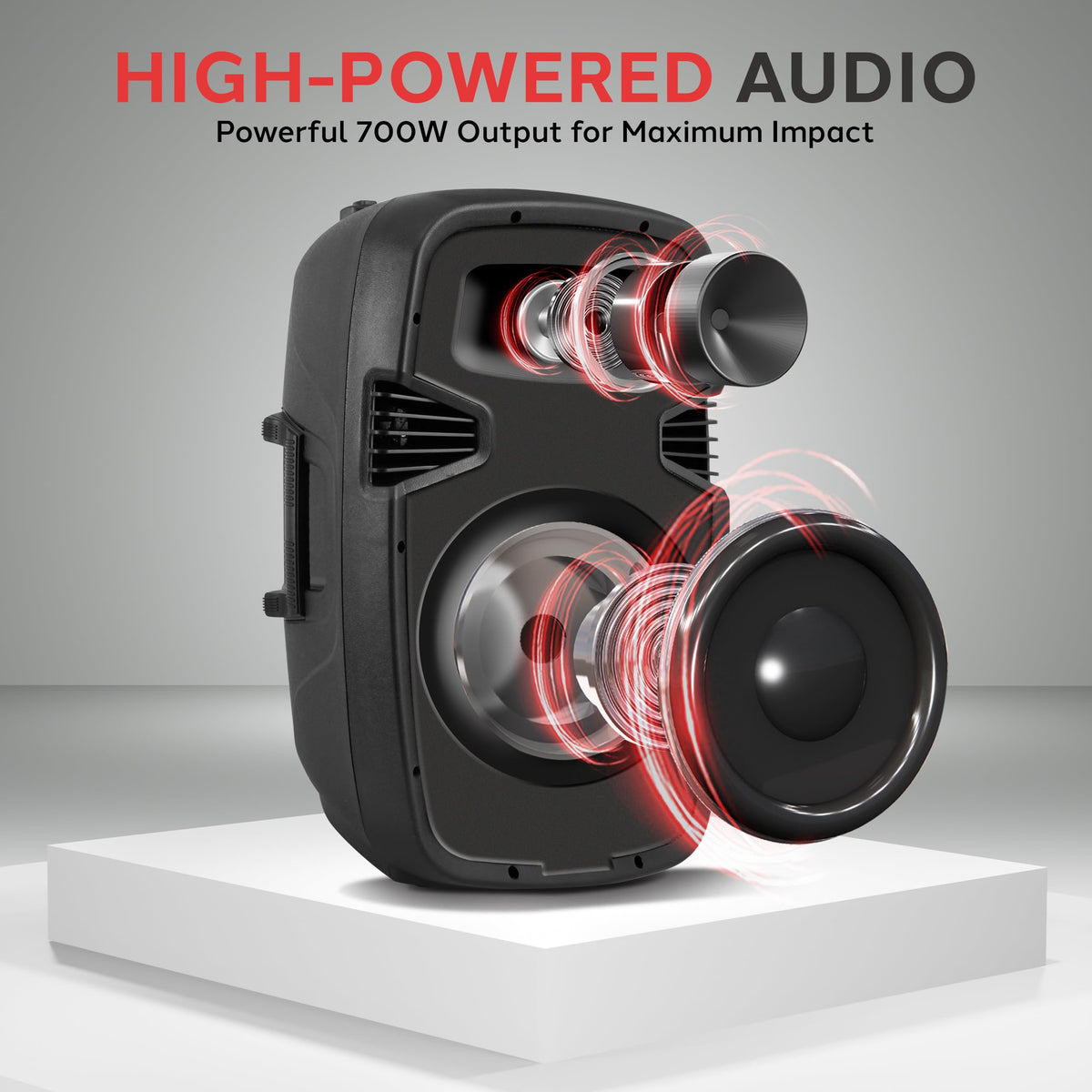 Dual 8 Inch Powered PA Speaker System Y590910
