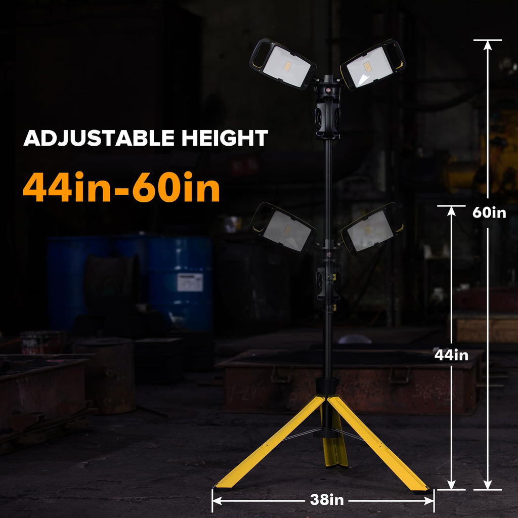 1000 Lumen LED Magnetic Light and 10000 Lumen Work Light with Stand M7133