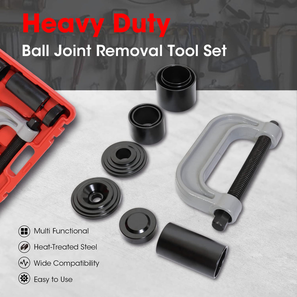 Ball Joint Press and U Joint Removal Kit, 10 PCS with Storage Case T763