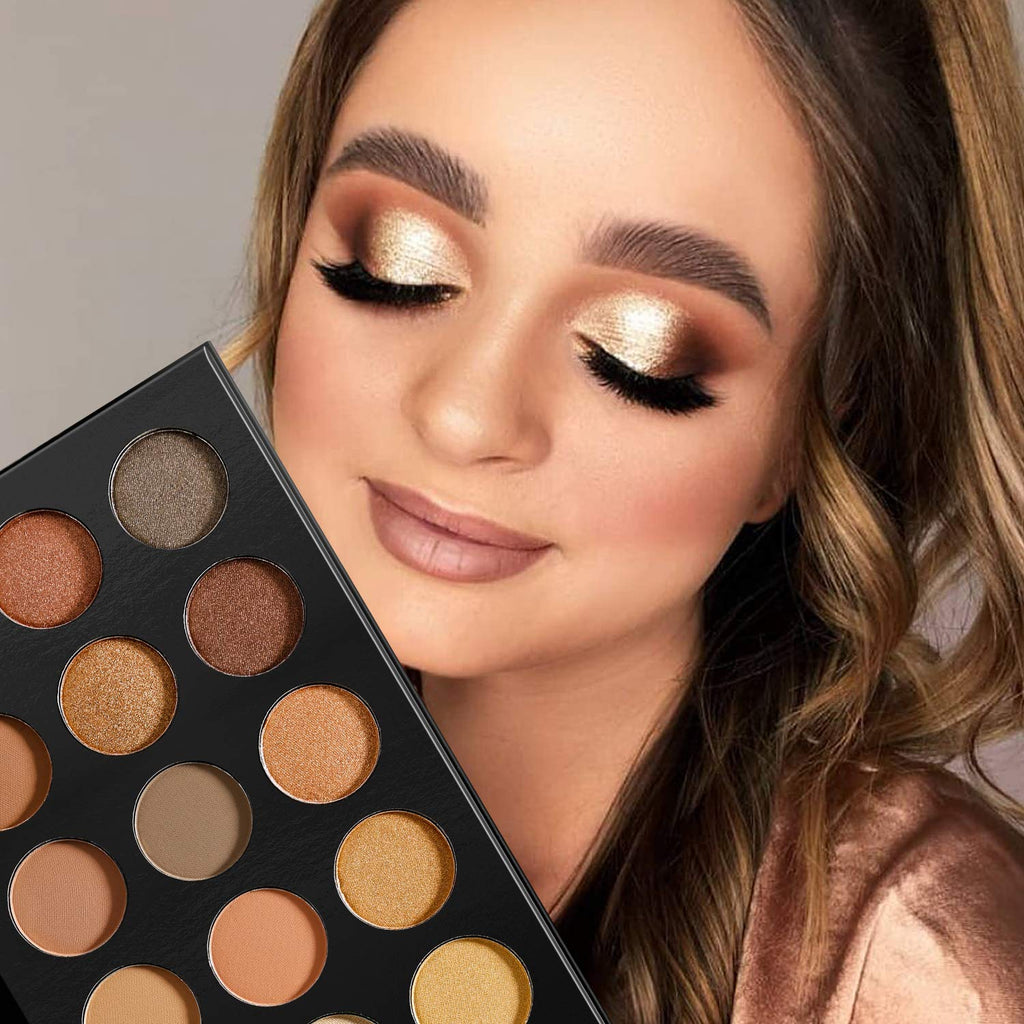 Nude Gold 15 Shades Matte Shimmer Eyeshadow Palette F5303