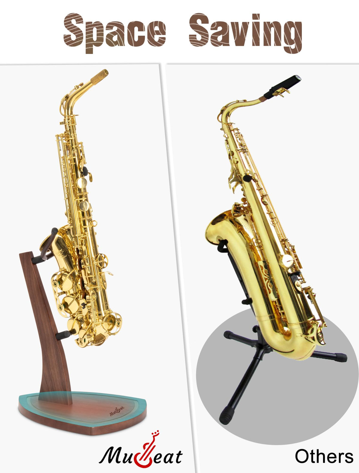 Saxophone Stand with Soft Silicone Yokes A718